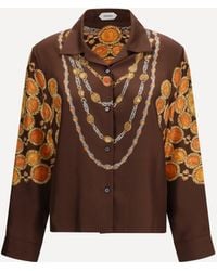 Versace - Chain Print Buttoned Shirt - Lyst