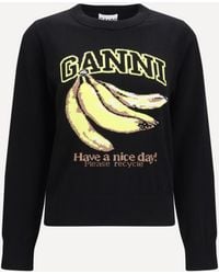 Ganni - Banana-Print Sweater - Lyst