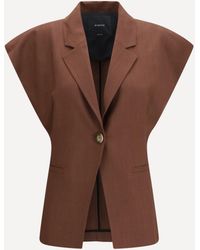 Pinko - Rustic-Effect Sleeveless Jacket - Lyst