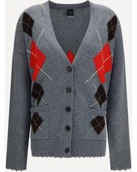 Pinko - Bristol Wool And Cashmere Diamond Cardigan - Lyst