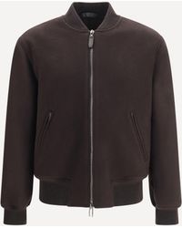 Brioni - Wool And Cashmere Zip-Up Bomber Jacket - Lyst