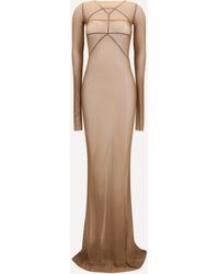 Rick Owens - Long Transparent Tulle Dress - Lyst