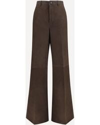 Rick Owens - Wide-Leg Suede Pants - Lyst