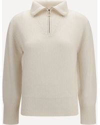 forte_forte - Forte_Forte Wool And Cashmere Half Zip Sweater - Lyst