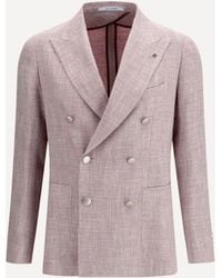 Tagliatore - Double-Breasted Jacket With A Herringbone Fabric - Lyst