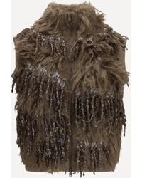 Brunello Cucinelli - Mohair-Blend Sequin Zip Cardigan - Lyst