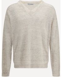 Our Legacy - Rue V-Neck Soft Cyclone Linen Sweater - Lyst