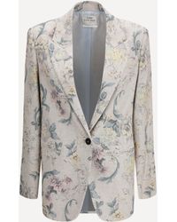 forte_forte - Forte_Forte "Peonia My Love" Hopsack Linen-Blend Jacket - Lyst
