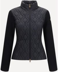 Moncler - Cotton Padded Cardigan - Lyst
