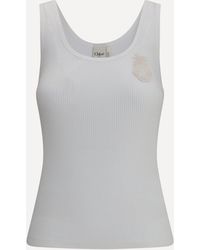 Chloé - Ribbed Jersey Top - Lyst