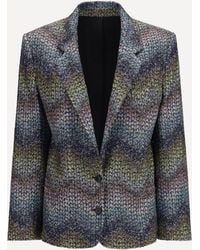 Missoni - Single-Breasted Lamé Viscose Blazer - Lyst