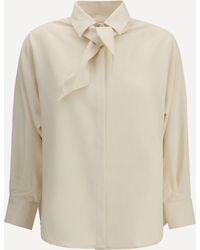 Cruna - Shirt With Bow Collar - Lyst