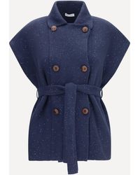 Brunello Cucinelli - Vest Double-Breasted Sequin - Lyst