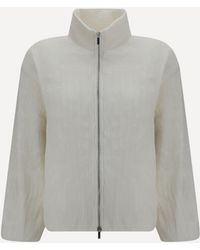 GONGDID DESIGN - Jacket Short Padded Jacket With Striped Fabric - Lyst