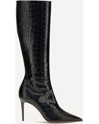 Paris Texas - Vera Crocodile-Effect Leather Knee-High Boots - Lyst