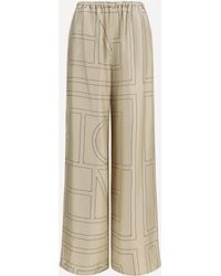 TOTEME - Pants Silk Monogram - Lyst