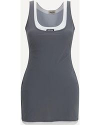 Miu Miu - Short Stretch Jersey Dress - Lyst