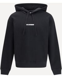 Jil Sander - Cotton Logo-Detail Hoodie - Lyst