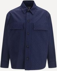 Balmain - Cotton Monogram Jacquard Overshirt - Lyst