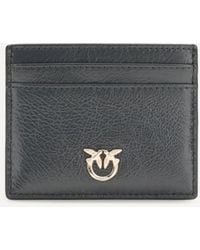 Pinko - Shiny Leather Card Holder - Lyst