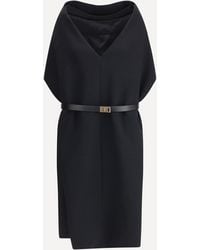 Ferragamo - Belted Midi Dress - Lyst