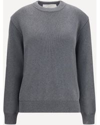 Golden Goose - Cotton Crewneck Sweater With Back Logo - Lyst