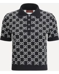 Gucci - Reversible Gg Wool Jacquard Polo Shirt - Lyst