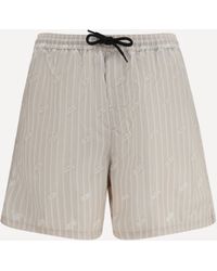 Gcds - Striped All-Over Logo Swim Shorts - Lyst