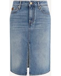 Jacob Cohen - Denim Midi Skirt - Lyst
