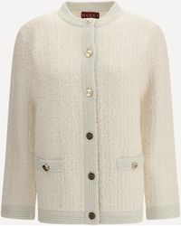 Gucci - Bouclé Lamé Wool Cardigan - Lyst