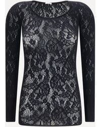 Wolford - Infinite Rose Net Long-Sleeve Top - Lyst