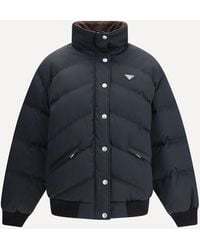 Prada - Down Jacket With Stand-Up Collar With Velvet On The Inside - Lyst