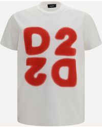 DSquared² - Cotton Printed T-Shirt - Lyst