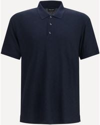 Giorgio Armani - Viscose And Polyester Polo Shirt - Lyst