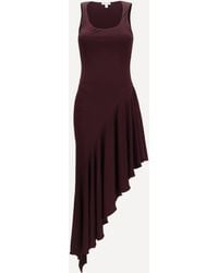Alaïa - Asymmetric Fluid Jersey Dress - Lyst