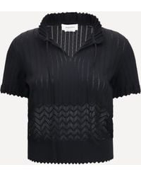 McQueen - Open-Knit T-Shirt - Lyst
