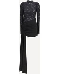 Nissa - Low-Back Mini Lace Dress - Lyst