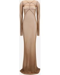 Rick Owens - Long Transparent Tulle Dress - Lyst