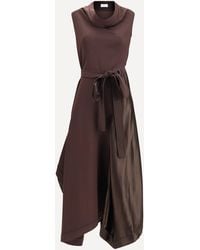 Ferragamo - Asymmetric Dress Crafted From Stretch Viscose Cady - Lyst