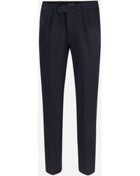 ZEGNA - Cotton And Linen Tailored Pants - Lyst