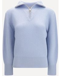 forte_forte - Forte_Forte Wool And Cashmere Half Zip Sweater - Lyst