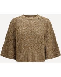 Brunello Cucinelli - Open-Knit Construction Sweater - Lyst