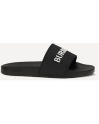 Burberry - Logo Slippers - Lyst