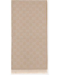 Gucci - Gg Supreme Embroidered Wool Scarf - Lyst
