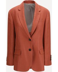 Brunello Cucinelli - Single-Breasted Linen Blazer - Lyst