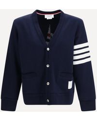 Thom Browne - 4-Bar Boat Cotton Cardigan - Lyst