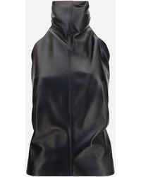 KHAITE - Rone Leather Top - Lyst