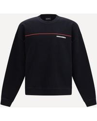 DSquared² - Cotton Crew Neck Sweatshirt With Logo Print - Lyst