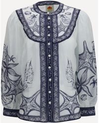 FARM Rio - Seaside Print Blouse - Lyst