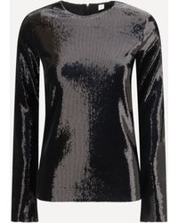 TOTEME - Long-Sleeved Sequin Top - Lyst